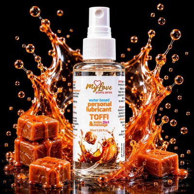 Wodny lubrykant i żel do masażu Aroma Series Intim&Massage 2in1 Toffi 50 ml - 1 2