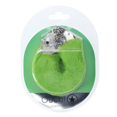 Heavy-duty Fluffy Handcuffs - Green - 1 2