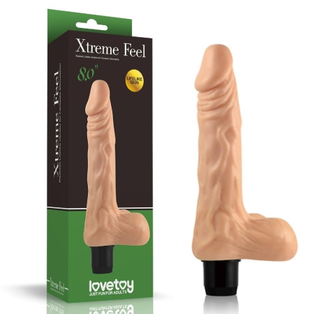 Wibrator Xtreme Feel Cyberskin 20,5 cm – realistyczny, wodoodporny, kolor cielisty - 1