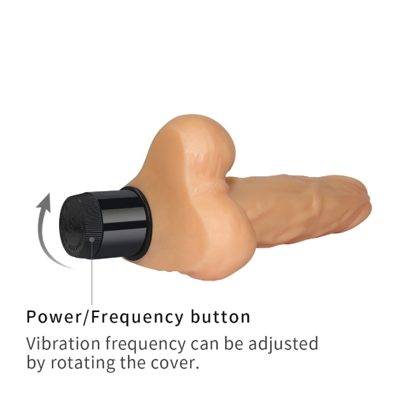 Wibrator Xtreme Feel Cyberskin 20,5 cm – realistyczny, wodoodporny, kolor cielisty - 5