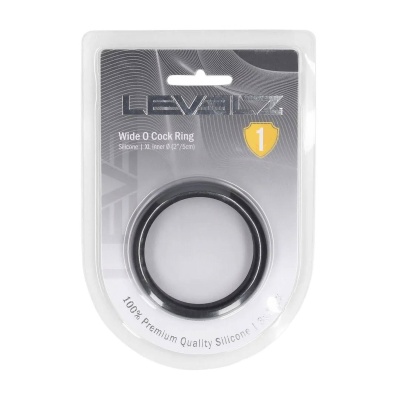 Wide O Silicone Cockring - XL - 50mm - Black - 1 2