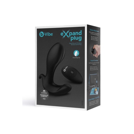 Korek analny b-Vibe Expand Plug z funkcją rozprężania i wibracji, średnica wkładki 2,2-3,9 cm - 1