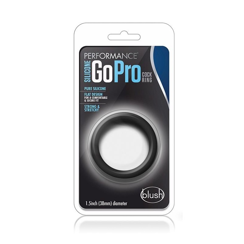 Pierścień erekcyjny Performance Silicone Go Pro Cock Ring - silikon platynowy, płaski profil no-slip, średnica wewnętrzna 3,8 cm - 1