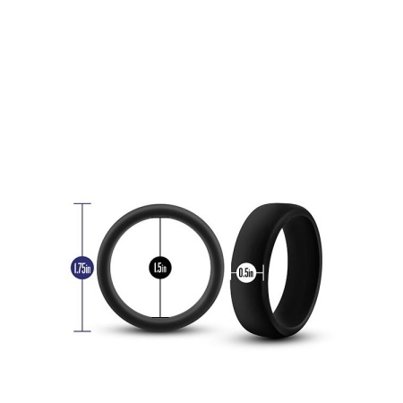 Pierścień erekcyjny Performance Silicone Go Pro Cock Ring - silikon platynowy, płaski profil no-slip, średnica wewnętrzna 3,8 cm - 4