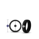 Pierścień erekcyjny Performance Silicone Go Pro Cock Ring - silikon platynowy, płaski profil no-slip, średnica wewnętrzna 3,8 cm - 4