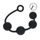 Round Silicone Anal Balls - XL - 50mm - Black - 1