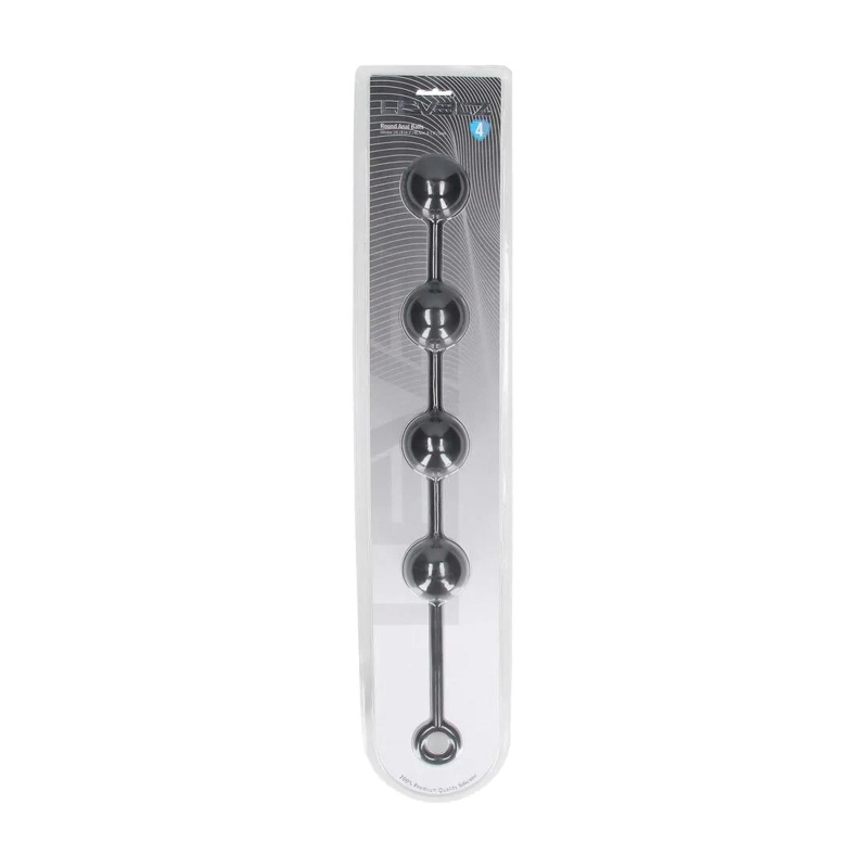 Round Silicone Anal Balls - XL - 50mm - Black - 2