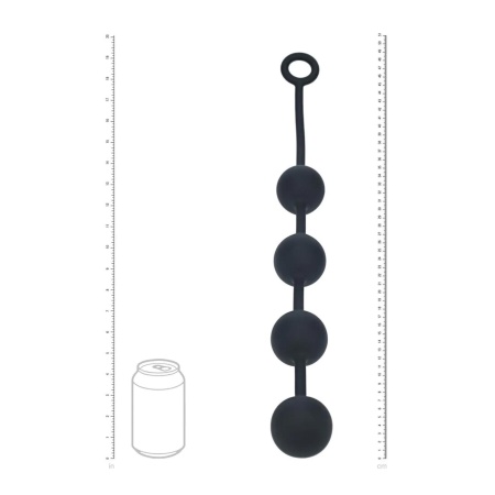 Round Silicone Anal Balls - XL - 50mm - Black - 5