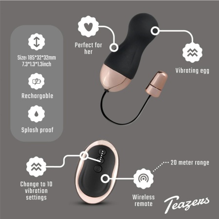 Teazers Vibrating Egg With Remote Control - 8