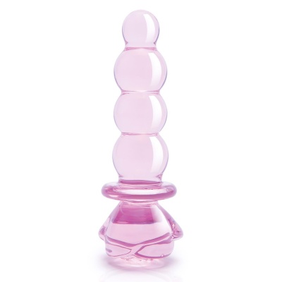 GLAZE GLASS ROSEBUD BEADED  PLUG - 1 2