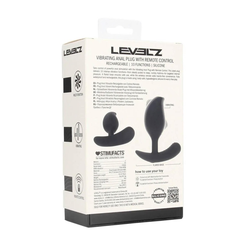 Remote Control Vibrating Liquid Silicone Anal Plug - Black - 3