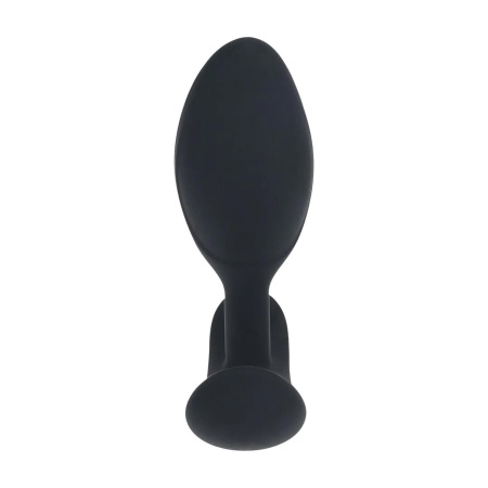 Remote Control Vibrating Liquid Silicone Anal Plug - Black - 4