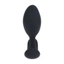 Remote Control Vibrating Liquid Silicone Anal Plug - Black - 4
