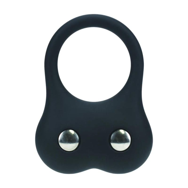 Silicone Training Cockring - M - Black - 4