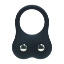 Silicone Training Cockring - M - Black - 4