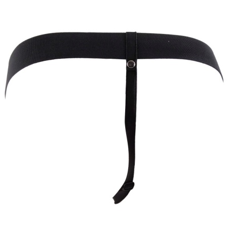 Wibrujący Strap-On Hollow z Jądrami – kanał wewnętrzny 3,5 cm, długość całkowita 18,9 cm - 6