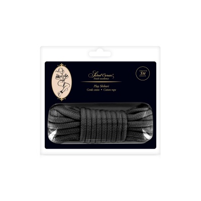 SM BONDAGE ROPE BLACK 5M (Size: T1) - 1 2