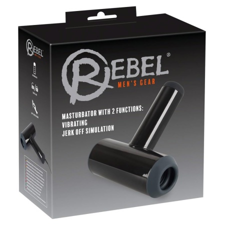 Masturbator Rebel z podwójną stymulacją, 7 trybami wibracji i 3 prędkościami ruchu, długość 21,3 cm - 1