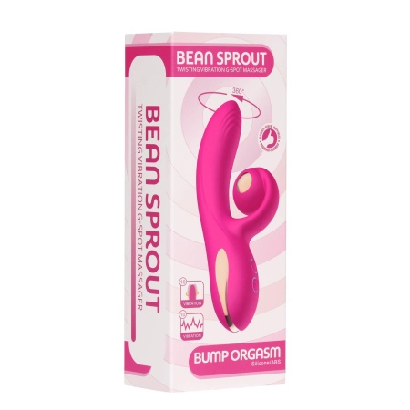 Rabbit Vibrator Purple - wibrator silikonowo-ABS z 10 trybami wibracji i funkcją wiggle, wymiary na opakowaniu - 1
