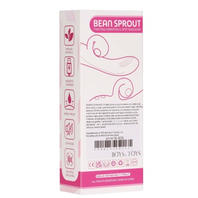 Rabbit Vibrator Purple - wibrator silikonowo-ABS z 10 trybami wibracji i funkcją wiggle, wymiary na opakowaniu - 1 2