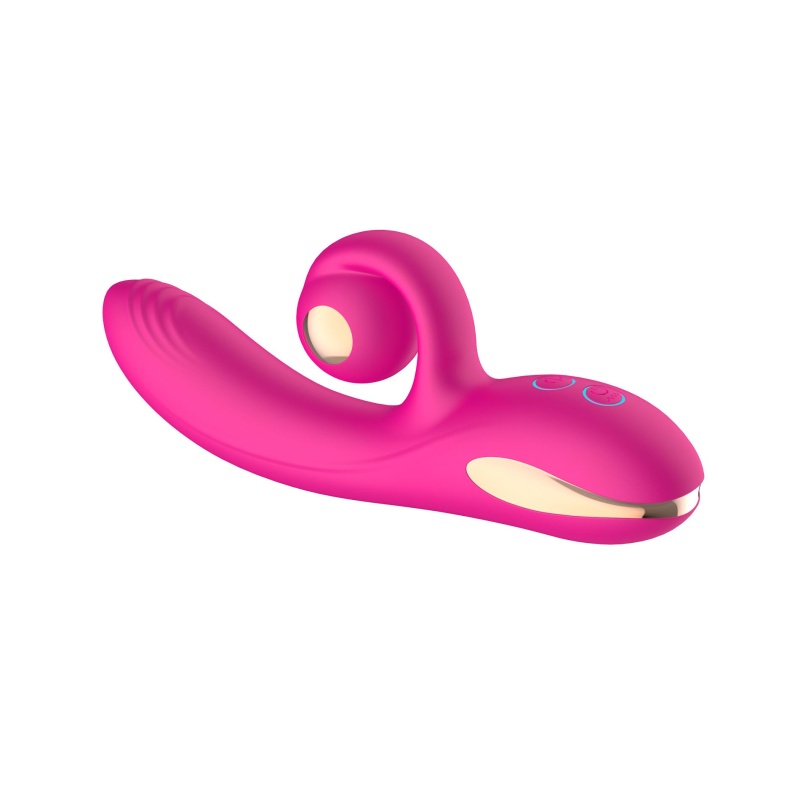 Rabbit Vibrator Purple - wibrator silikonowo-ABS z 10 trybami wibracji i funkcją wiggle, wymiary na opakowaniu - 4