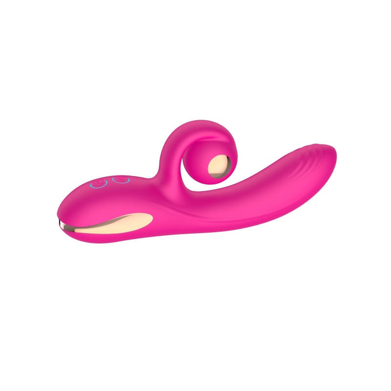 Rabbit Vibrator Purple - wibrator silikonowo-ABS z 10 trybami wibracji i funkcją wiggle, wymiary na opakowaniu - 5
