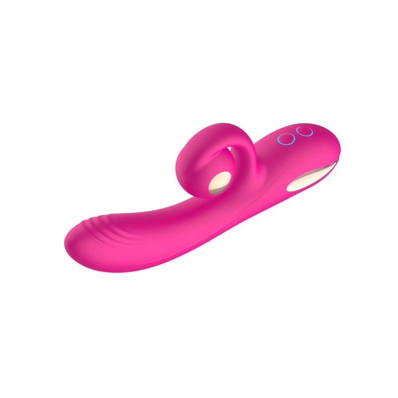 Rabbit Vibrator Purple - wibrator silikonowo-ABS z 10 trybami wibracji i funkcją wiggle, wymiary na opakowaniu - 6