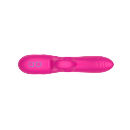 Rabbit Vibrator Purple - wibrator silikonowo-ABS z 10 trybami wibracji i funkcją wiggle, wymiary na opakowaniu - 7