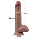 Dildo Nature Cock 23,5 cm – dwuwarstwowy silikon, realistyczne żyłki - 15