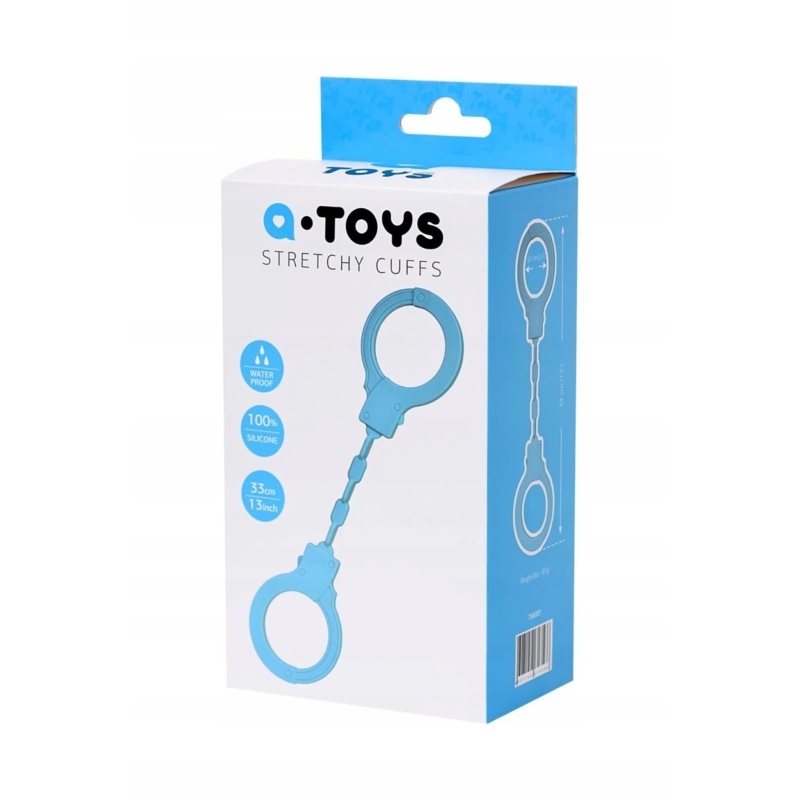 Kajdanki elastyczne A-Toys - jednoczęściowe, silikonowe, bez zapięć i regulacji, średnica otworu 6,1 cm, długość 33 cm - 5