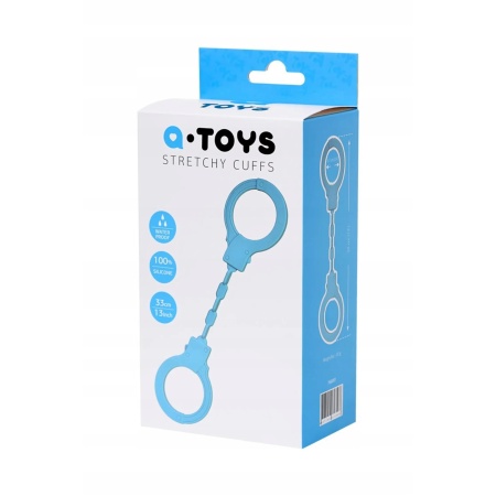 Kajdanki elastyczne A-Toys - jednoczęściowe, silikonowe, bez zapięć i regulacji, średnica otworu 6,1 cm, długość 33 cm - 5