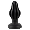 Korek analny ANOS Super Soft 7 cm – stożkowy, rowkowany, z przyssawką, długość całkowita 15,8 cm - 2