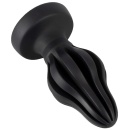 Korek analny ANOS Super Soft 7 cm – stożkowy, rowkowany, z przyssawką, długość całkowita 15,8 cm - 4