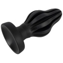 Korek analny ANOS Super Soft 7 cm – stożkowy, rowkowany, z przyssawką, długość całkowita 15,8 cm - 5