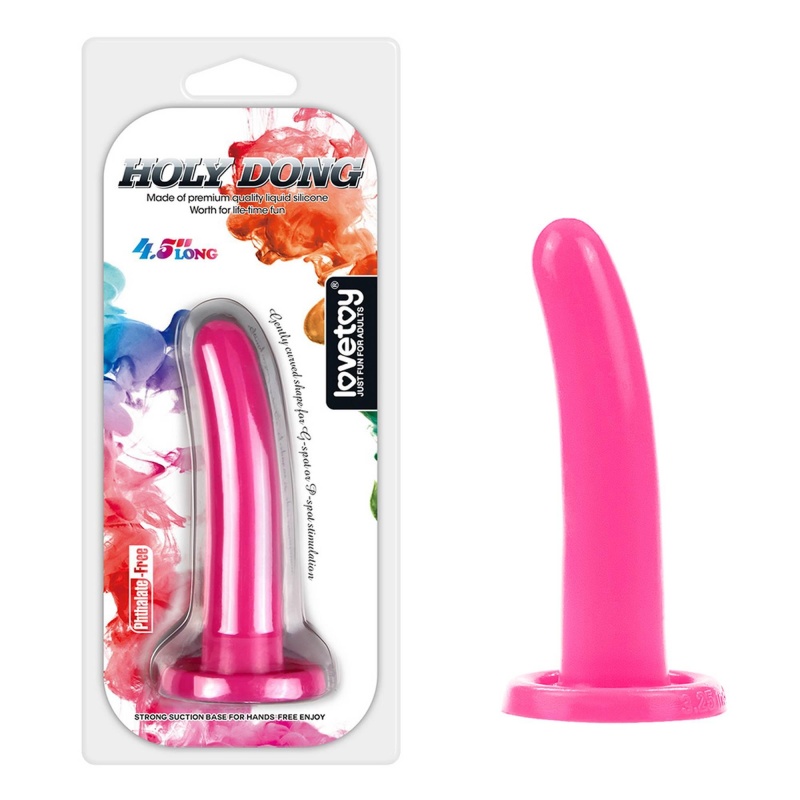 Dildo silikonowe Holy Dong Small 11,4 cm różowe - 1