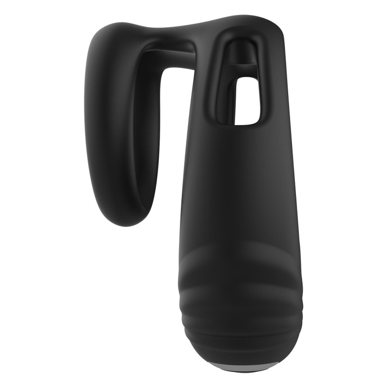 Pierścień wibracyjny na penisa STRONG z pilotem i podwójnym pierścieniem, długość 7,2 cm, szerokość 3,4-7 cm - 5