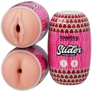 Dwustronny masturbator Slider – pochwa i anus, TPE, 6,2 x 10,3 cm - 1