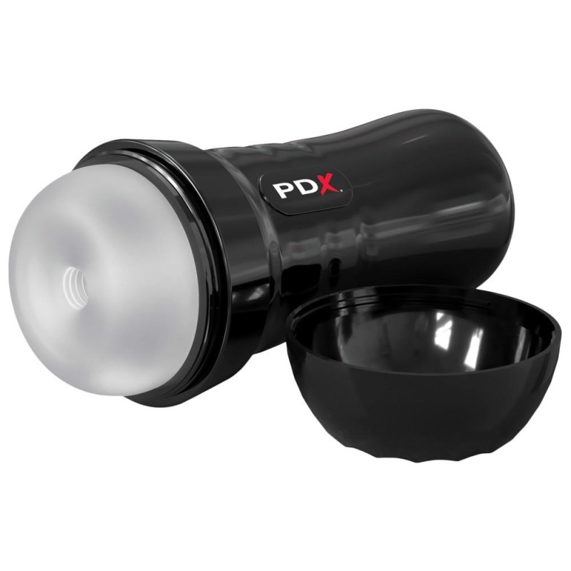 Masturbator PDX Wet Pussies Super Slide & Glide – samosmarujący rękaw TPR w etui ABS, 21,6 cm, głębokość wkładania 16,5 cm - 2