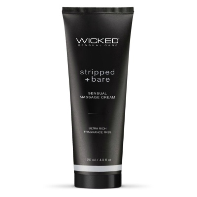 WICKED SENSUAL MASSAGE CREAM 120ML STRIPPED AND BARE UNSCENTED - 1