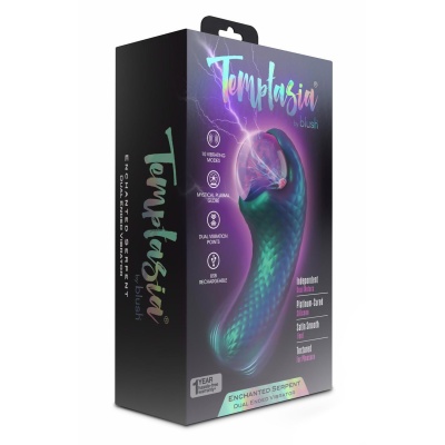 Wibrator Enchanted Serpent Dark Millenia - dwa niezależne silniki, kula plazmowa, 14 cm - 1