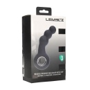 Vibrating Beaded Silicone Prostate Massager with Loop - Black - 2