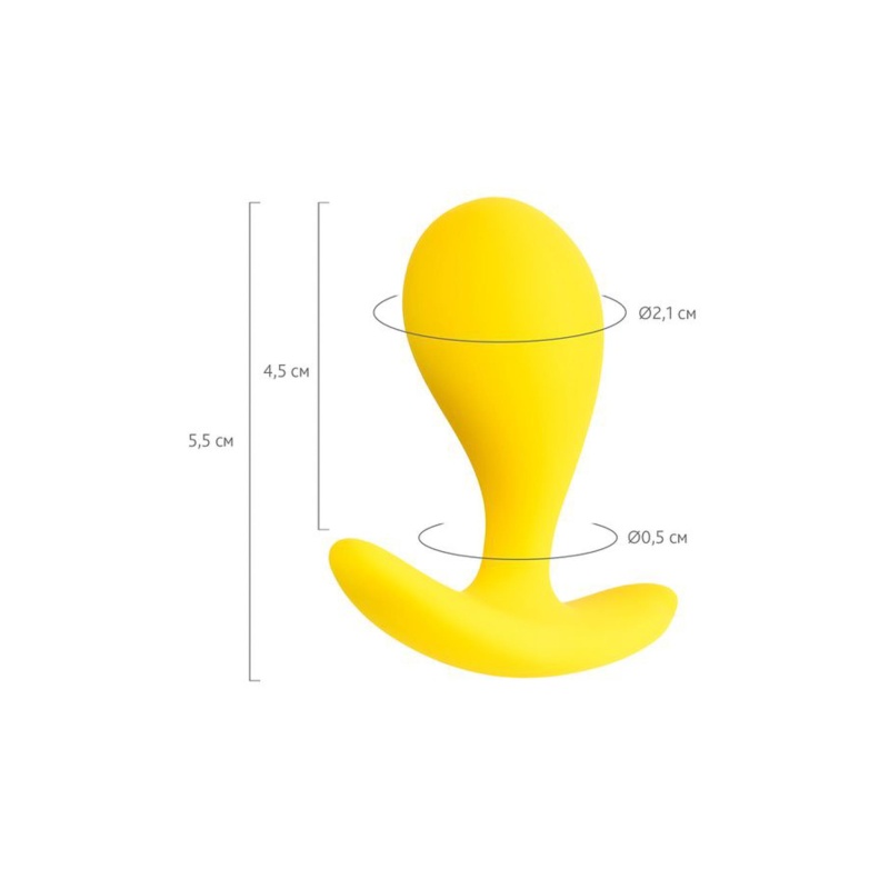 Korek analny Blob, silikonowy, wodoodporny, 5,5 cm - 6