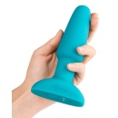 Korek analny Rimming Plug Blue – rotujące koraliki i wibracja, długość całkowita 15 cm - 7