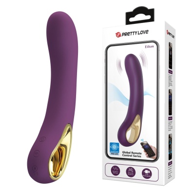 Wibrator Ethan z zakrzywionym szczytem i elastycznym trzonem (20 cm) - 1