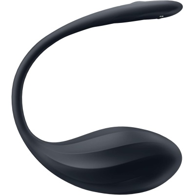 Ribbed Petal Connect App - prążkowany wibrator G-spot z elastycznym ogonkiem, 2 silniki, 21 cm - 1