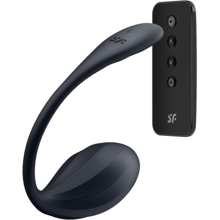 Ribbed Petal Connect App - prążkowany wibrator G-spot z elastycznym ogonkiem, 2 silniki, 21 cm - 2