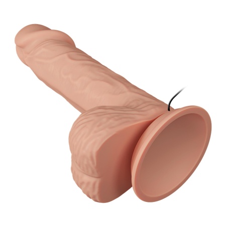 Wibrator realistyczny Catoblepas Slide Skin 20,6 cm z przyssawką i przewodowym pilotem - 7