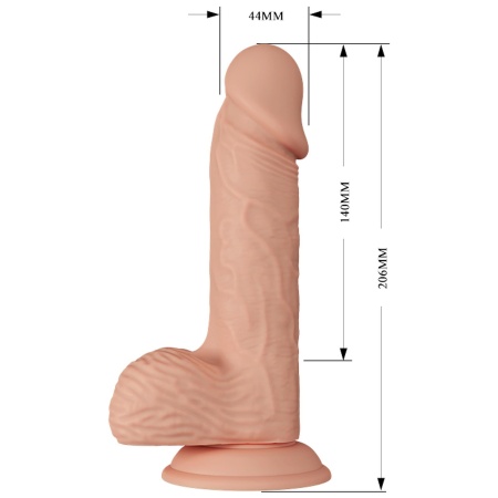 Wibrator realistyczny Catoblepas Slide Skin 20,6 cm z przyssawką i przewodowym pilotem - 10