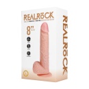 Wibrator z jądrami, funkcją wibracji i ruchu posuwistego oraz przyssawką - 20,5 cm - 3