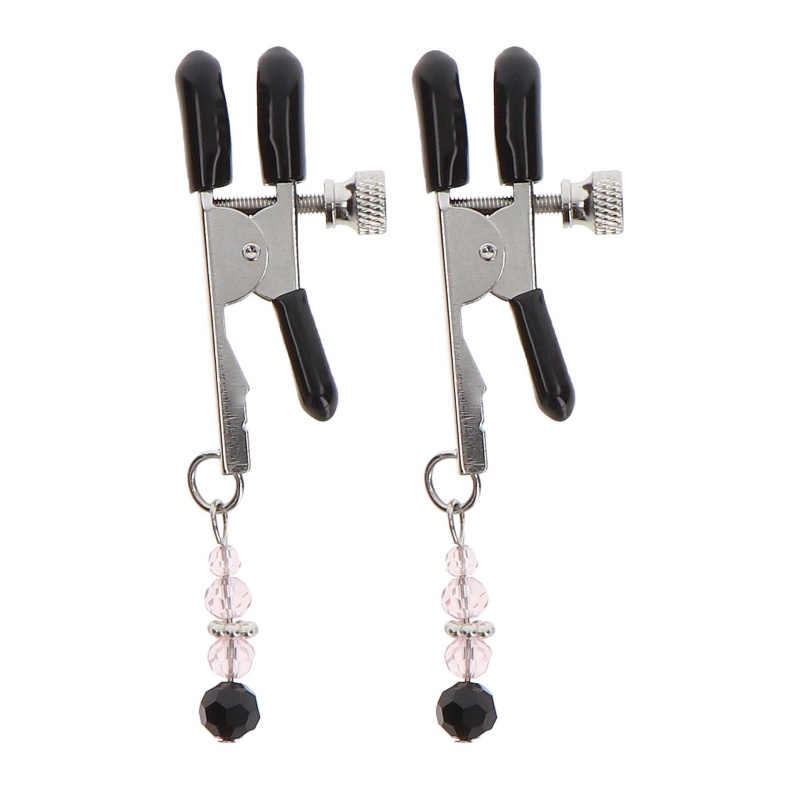 Adjustable Clamps With Beads Silver - 5